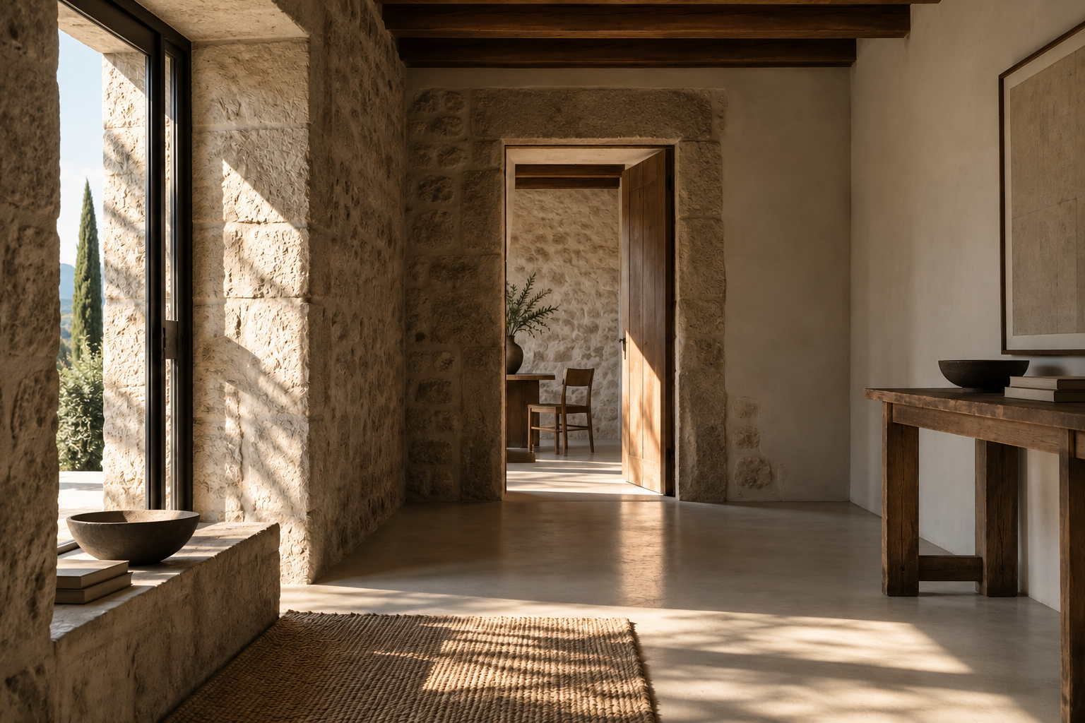 Quiet Portuguese stone interior